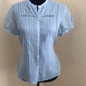 Lucky Brand short sleeve button down top